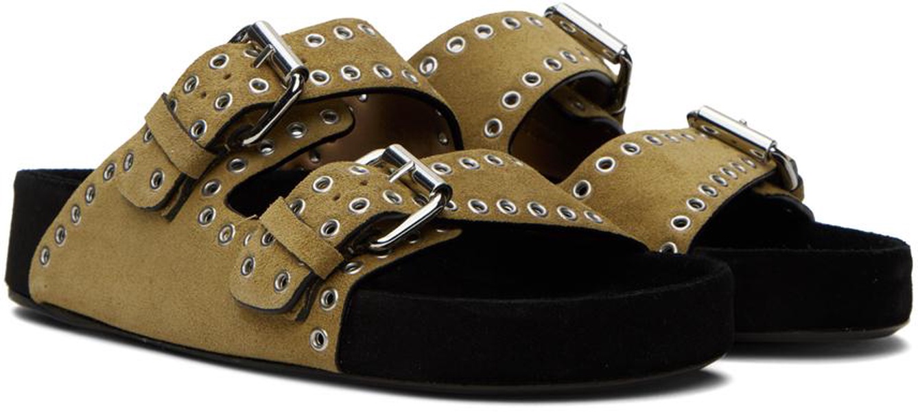 Taupe Lennyo Buckle Sandals