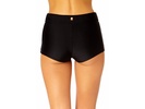 Women's Solid Ruched Waist Boy Short Swim Bottom