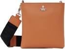 Orange Squire Square Crossbody Webb Strap Bag