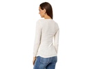 Slub Jersey Long Sleeve Twisted Scoop Neck Tee