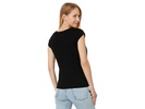 Tati V-Neck Power Shoulder Top