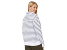 Striped Popover Sweatshirt