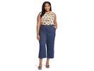 Plus Size Wide Leg Cropped Cargo