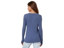 Washed Cotton Modal Thermal Long Sleeve Crew Neck Tee