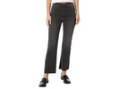 Kick Out Crop Jeans in Washed Black: Raw Hem Edition