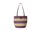 Striped Straw Medium Hartley Tote Bag