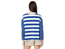 Easy Long-Sleeve Rugby Tee in Contrasting Stripe