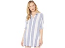 Rugby Beach Stripe Boyfriend Shirt Cover-Up