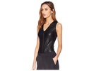 Faux Leather V-Neck Bodysuit BDS014