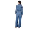 Denim Wide-Leg Coverall Jumpsuit in Byrne Wash