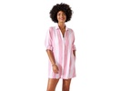 Rugby Beach Stripe Boyfriend Shirt Cover-Up