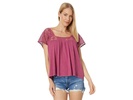 Square Neck Lace Beach Tee