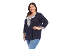 Plus Size Embroidered Tunic