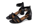 Nora Ankle Strap Low Block Heel Sandals