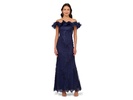 Adrianna Papell Women's Floral Ruffle Gown