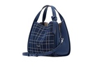 Knott Denim Check Medium Crossbody Tote