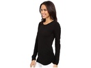 Slub Jersey Long Sleeve Twisted Scoop Neck Tee