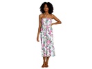 Mystic Palms Smocked Bandeau Midi Dress