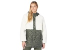 Hooded Sherpa Quilted Mix Media Jacket