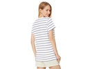 Embroidered Striped Short Sleve Tee