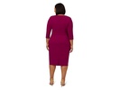 Plus Size Knit Crepe Tie Waist Sheath Dress