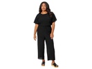 Plus Round Neck Wide Leg Jumpsuit