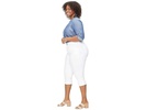 Plus Size Marilyn Crop Cuff in Cool Embrace Denim in Optic White