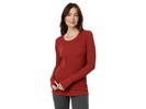 Washed Cotton Modal Thermal Long Sleeve Crew Neck Tee