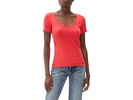 Fiona Ultra Rib Rounded V-Neck Top