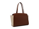 York Color-Blocked Pebbled and Smooth Leather Large Work Tote