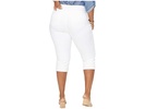 Plus Size Marilyn Crop Cuff in Cool Embrace Denim in Optic White