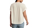 Sandwash Short Sleeve Button Front Top