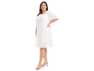 Plus Size Short Sleeve Embroidered Dress