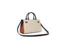 Tribeca Colorblocked Pebbled Leather Satchel