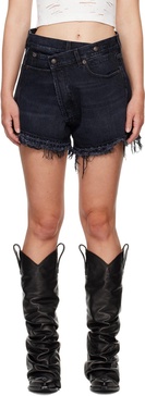 SSENSE Exclusive Black Crossover Denim Shorts