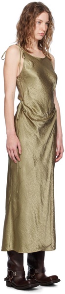 Khaki Wrap Maxi Dress