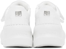 White Velcro Strap Platform Sneakers