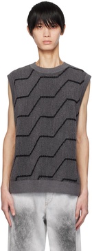 Gray Jacquard Vest