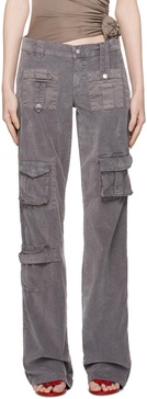 Gray Cargo Pocket Trousers