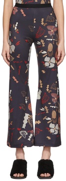 SSENSE Exclusive Black Ditsy Floral Cut-Out Trousers