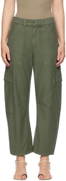 Green Marcelle Low Slung Easy Cargo Pants