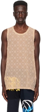 Beige Moonogram Tank Top