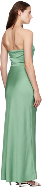 Green Emilia Strapless Maxi Dress