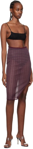 SSENSE Exclusive Burgundy Anais Midi Skirt