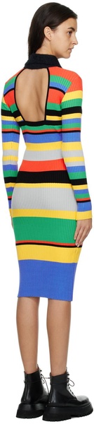 Multicolor Striped Midi Dress