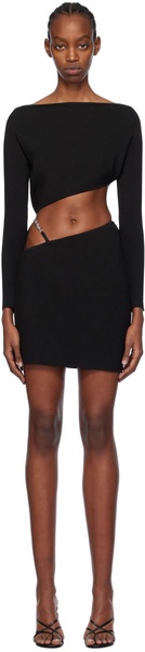 Black Asymmetric Minidress