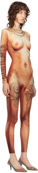 Orange 'The Body Tattoo' Jumpsuit