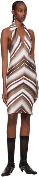 Brown Recycled Polyethylene Mini Dress