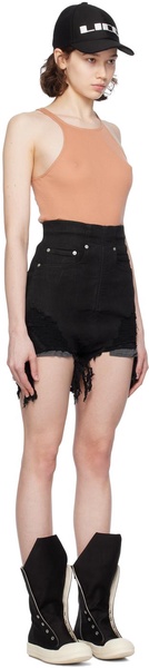 DRKSHDW distressed high-rise denim shorts