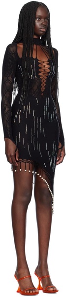 Black Embellished Midi Dress